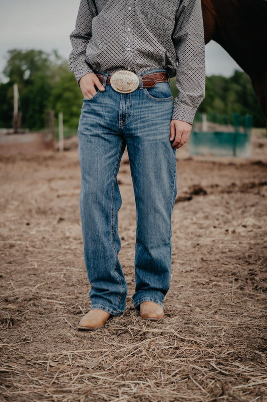 'Chad' White Label Men's CINCH Relaxed Straight Leg Jean {Medium Indigo}