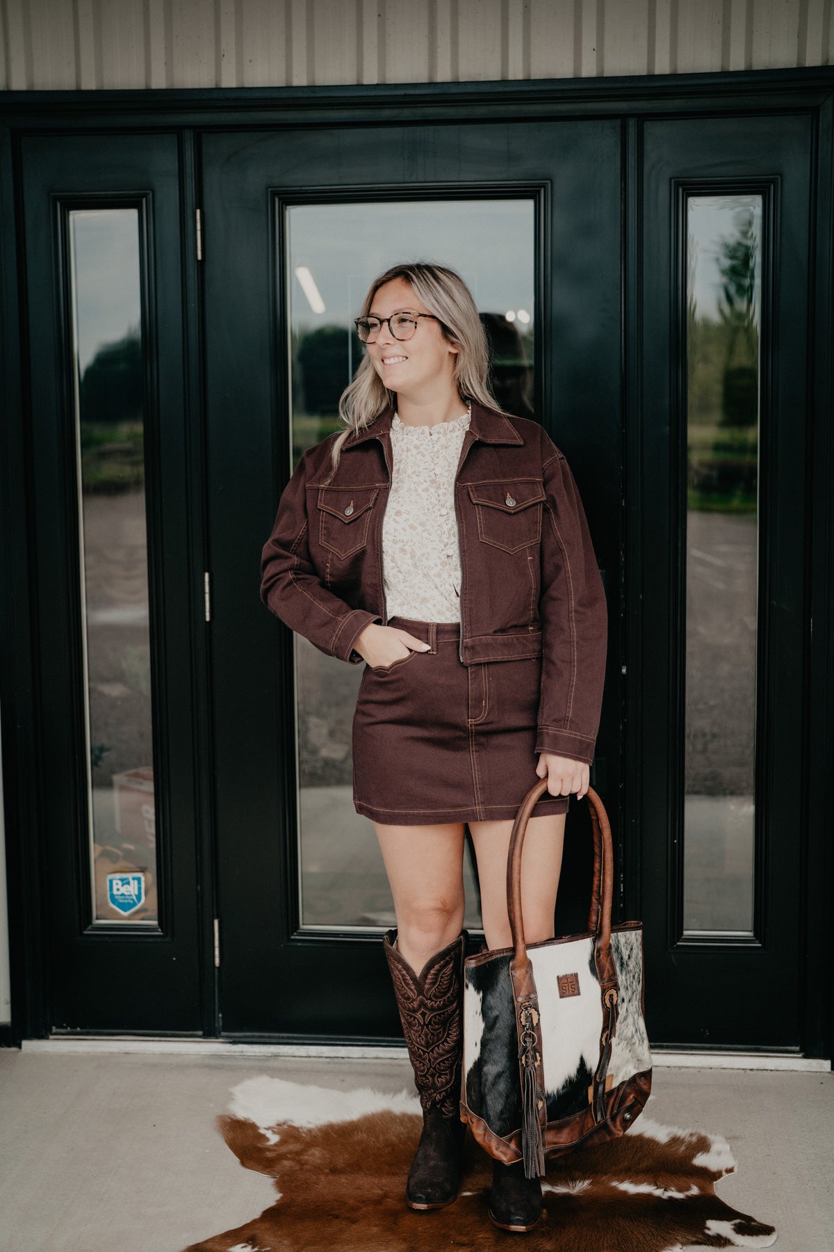 'Amelia' Women's Chocolate Plum Bomber Jacket by Ariat