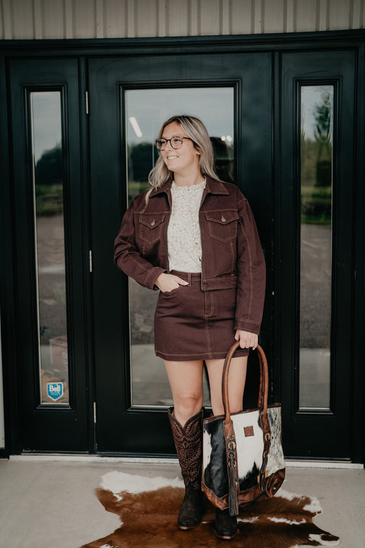 'Amelia' Women's Chocolate Plum Bomber Jacket by Ariat