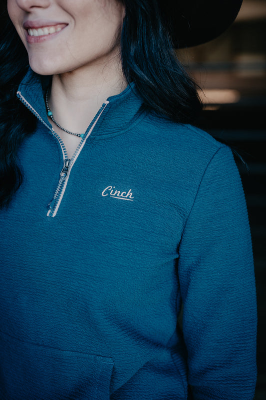 'Hadley' Women's CINCH Teal 1/4 Zip Pullover (XS-XXL)