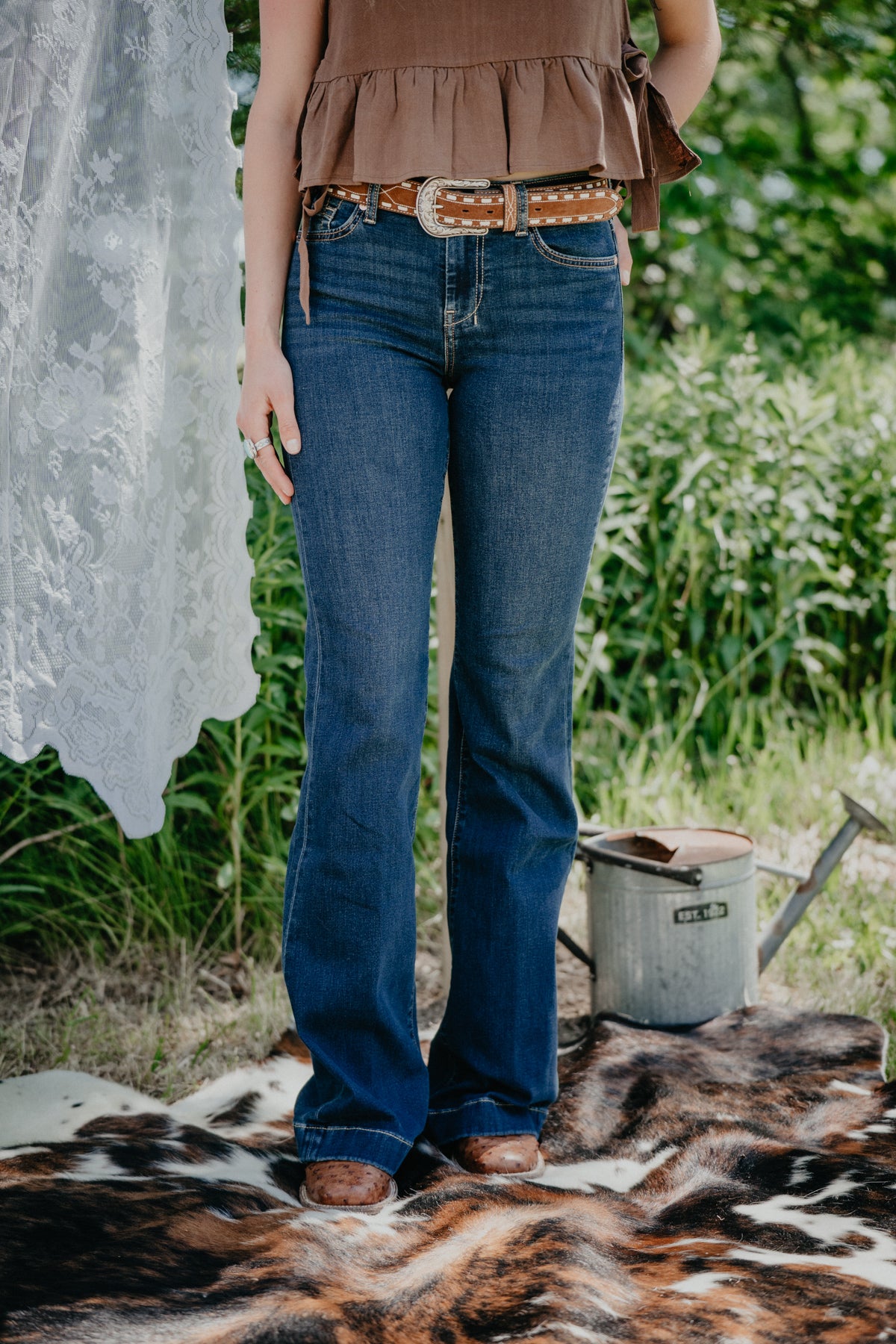 B(air) Dark Wash Dojo Flare Jean by 7 For All Mankind (23-34; 3 Inseams)
