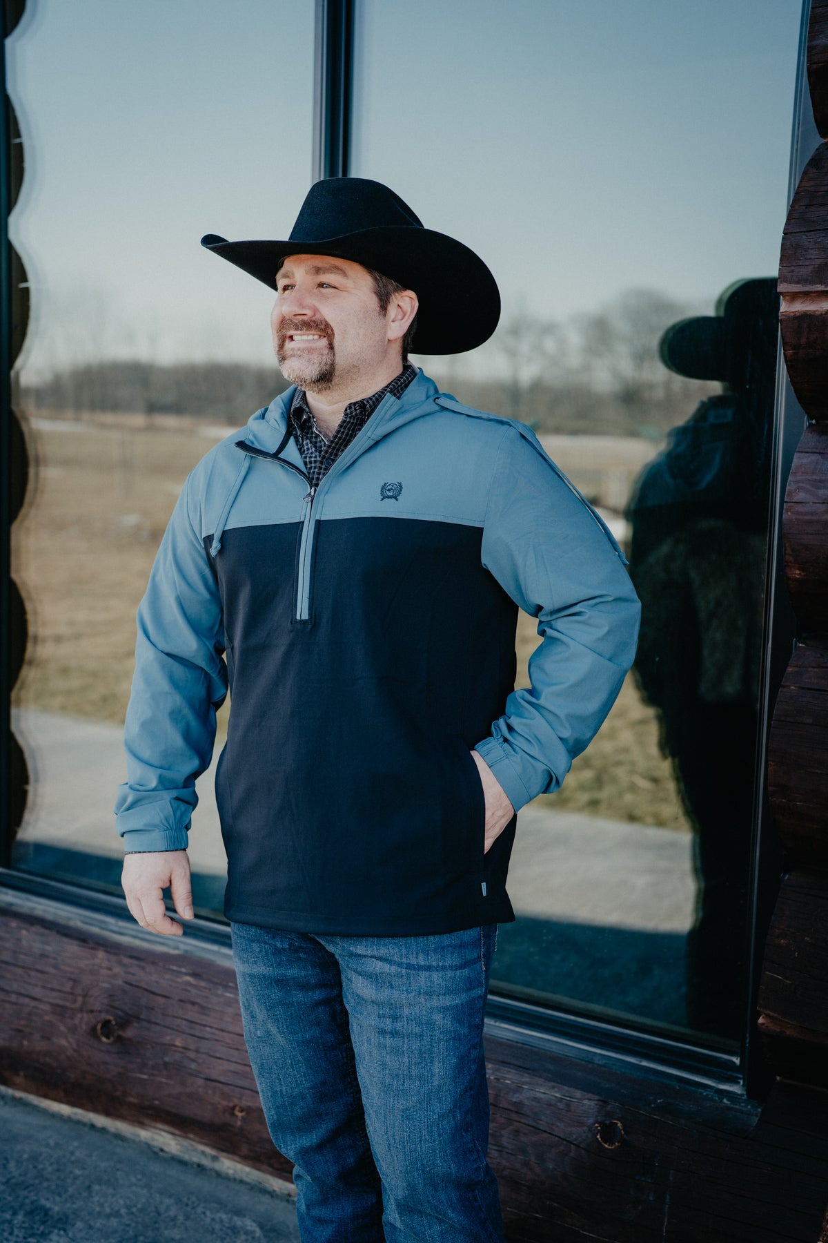 'Jimmy' CINCH Lightweight Half Zip Hooded Pullover (S-XXL)