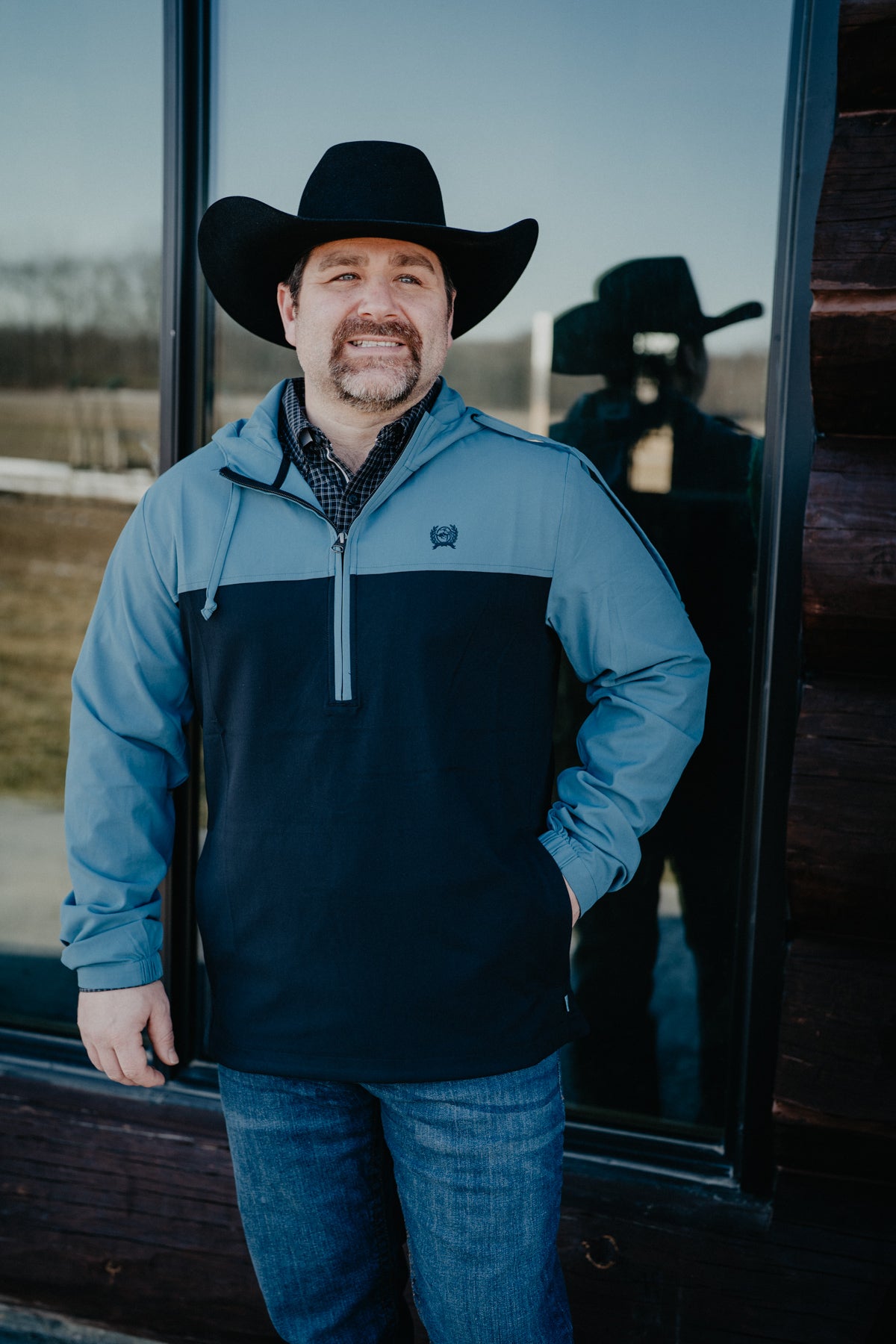 'Jimmy' CINCH Lightweight Half Zip Hooded Pullover (S-XXL)