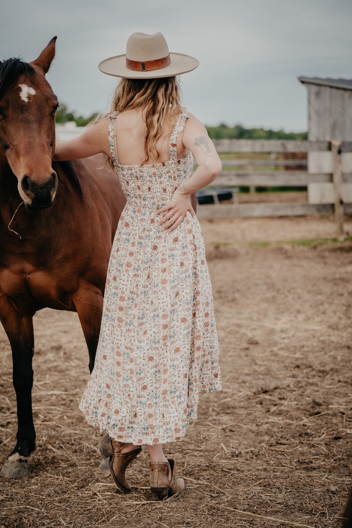 'Wren' Floral Smocked Dress