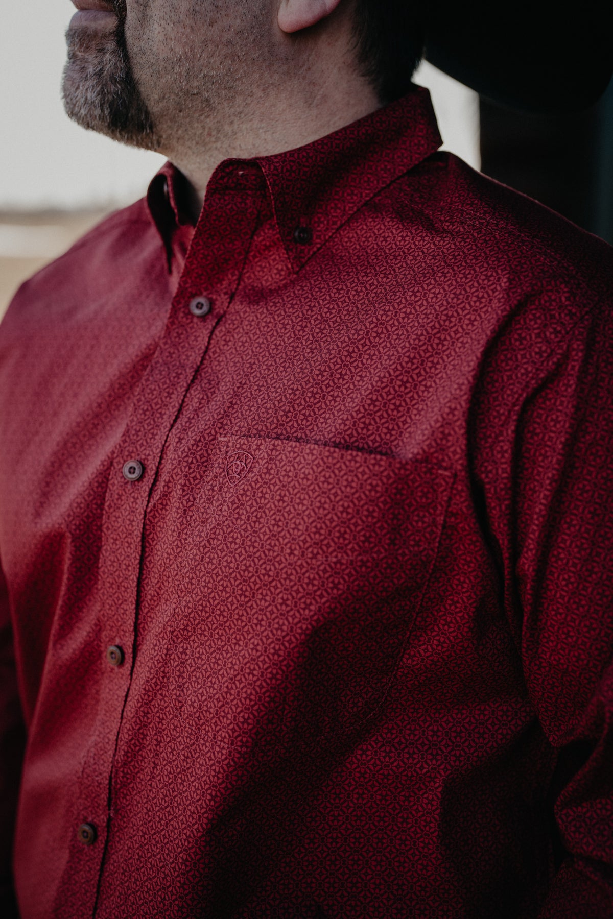 'Phil' Men's Casual Series Geo Print Long Sleeve Shirt (S-XXL)