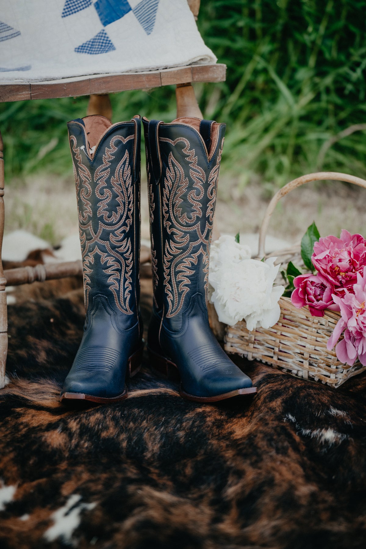"Ellamore" Womens X-Toe Cowboy Boots by Ariat - Royal Cobalt (6.5-10)