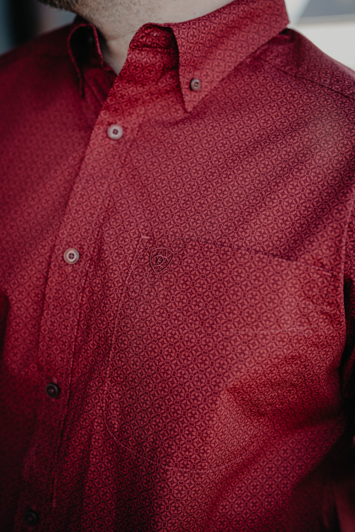'Phil' Men's Casual Series Geo Print Long Sleeve Shirt (S-XXL)