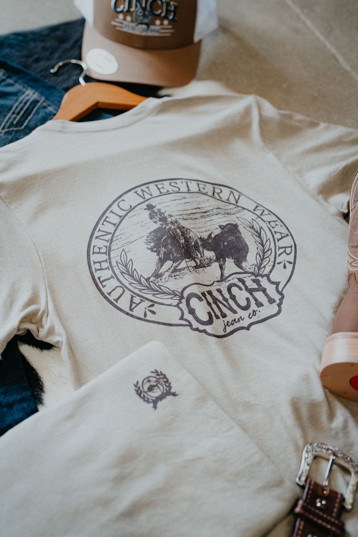 'Abe' Tan Cutter Horse CINCH Men's T-Shirt (S-XXL)