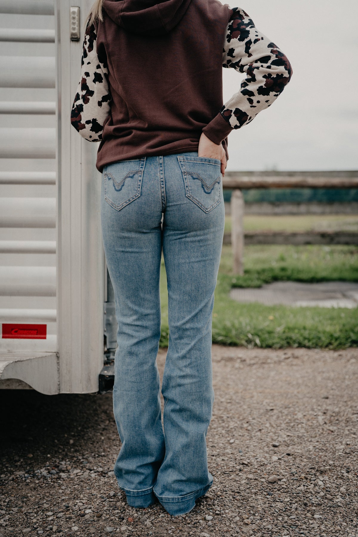 'Hannah' Light Mid Wash High Rise Trouser by Rock & Roll Denim