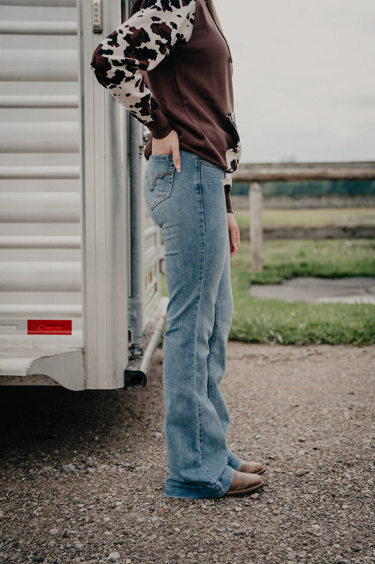 'Hannah' Light Mid Wash High Rise Trouser by Rock & Roll Denim