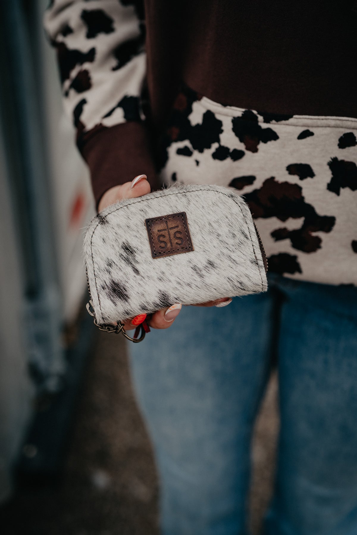 'Adlee' Cowhide Keychain Wallet by STS Ranchwear