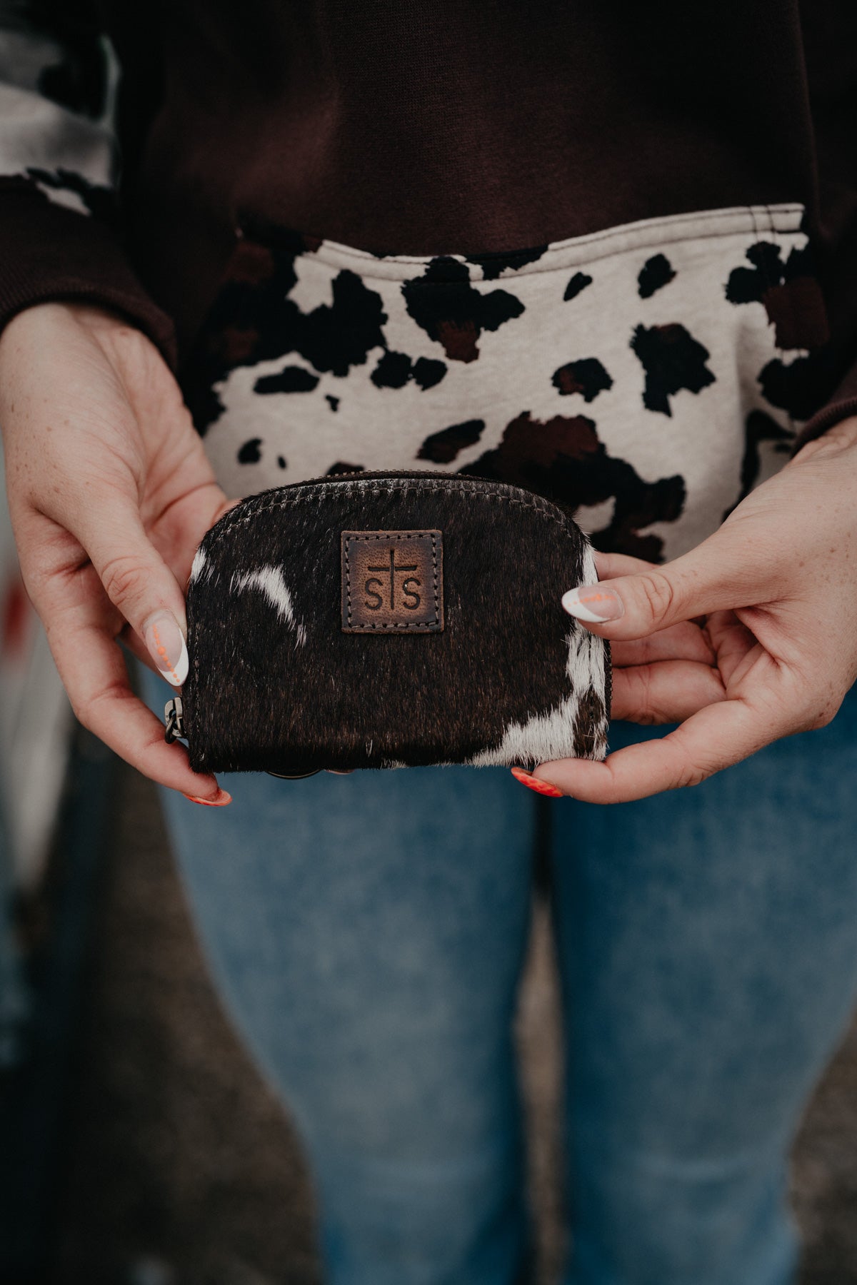 'Adlee' Cowhide Keychain Wallet by STS Ranchwear