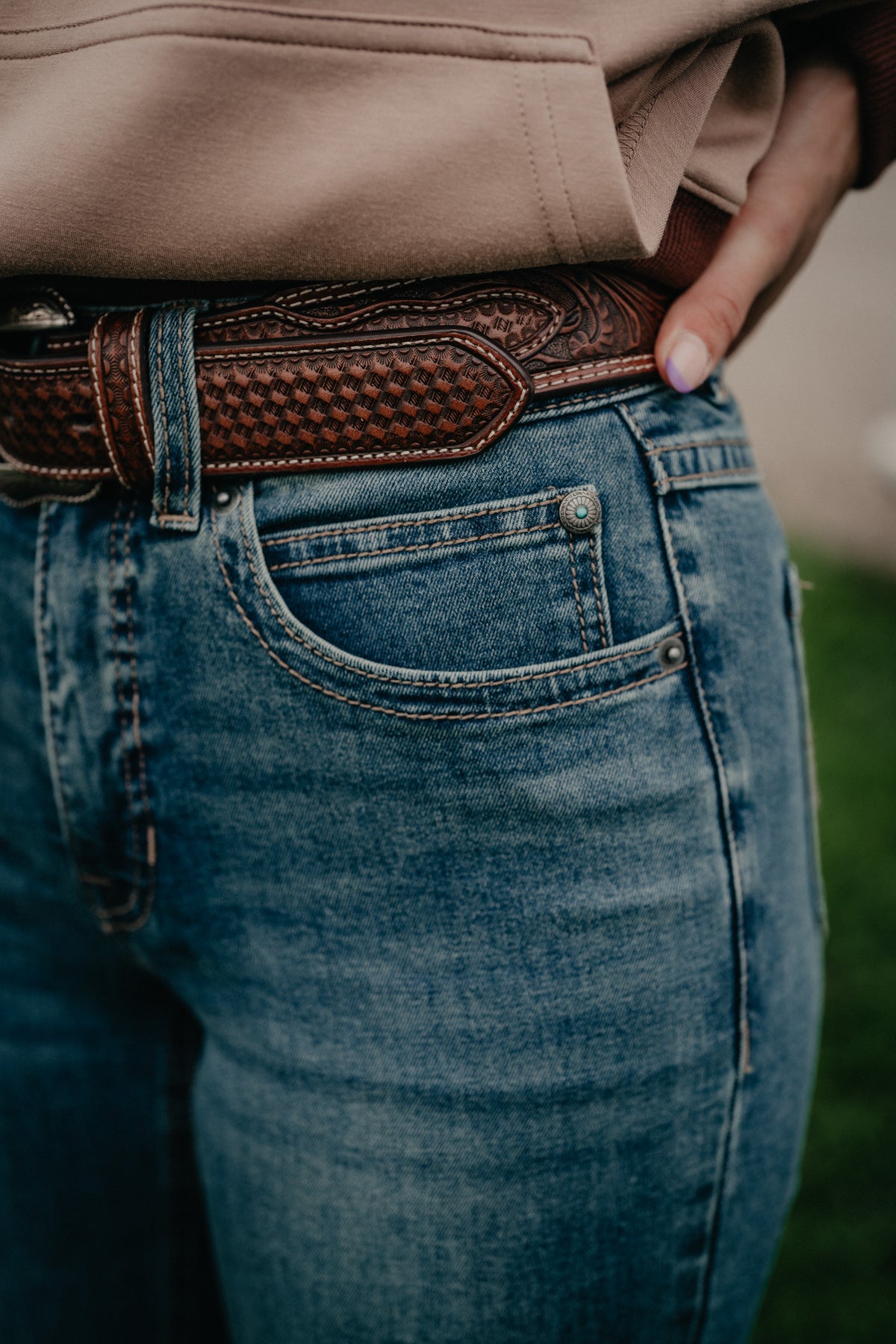 'Hattie' Vintage Mid Wash High Rise Bootcut by Rock & Roll Denim