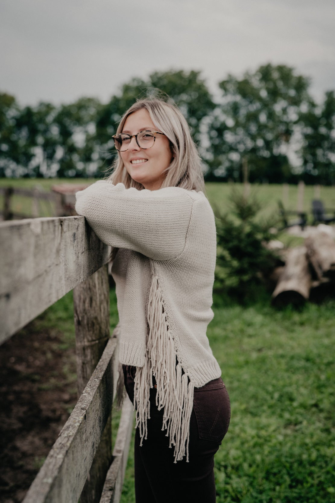 'Desert Dream' Ivory Novelty Tassel Sweater by Lyla + Luxe