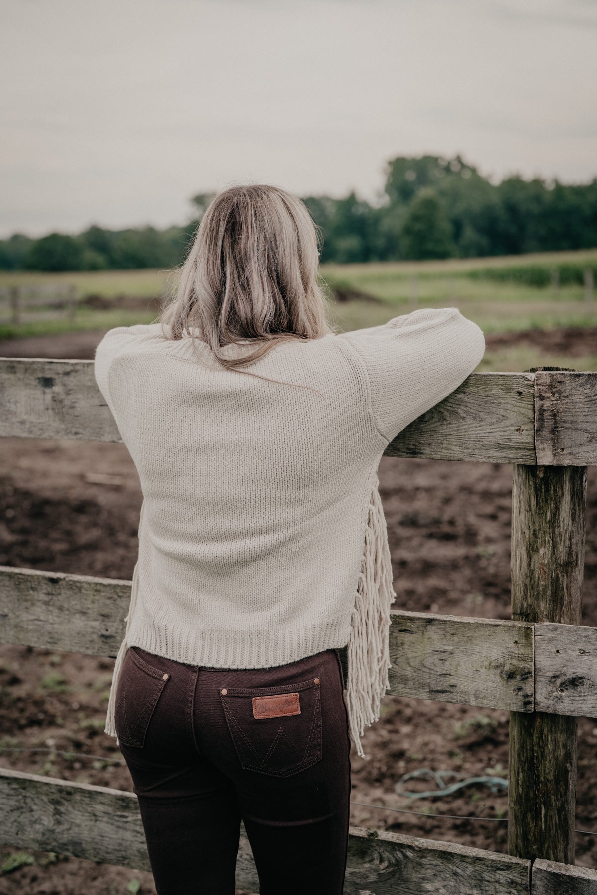 'Desert Dream' Ivory Novelty Tassel Sweater by Lyla + Luxe