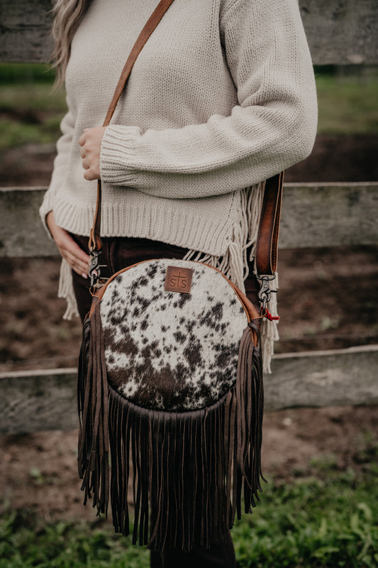 'Guadalupe' Cowhide Sage Circle Crossbody by STS Ranchwear