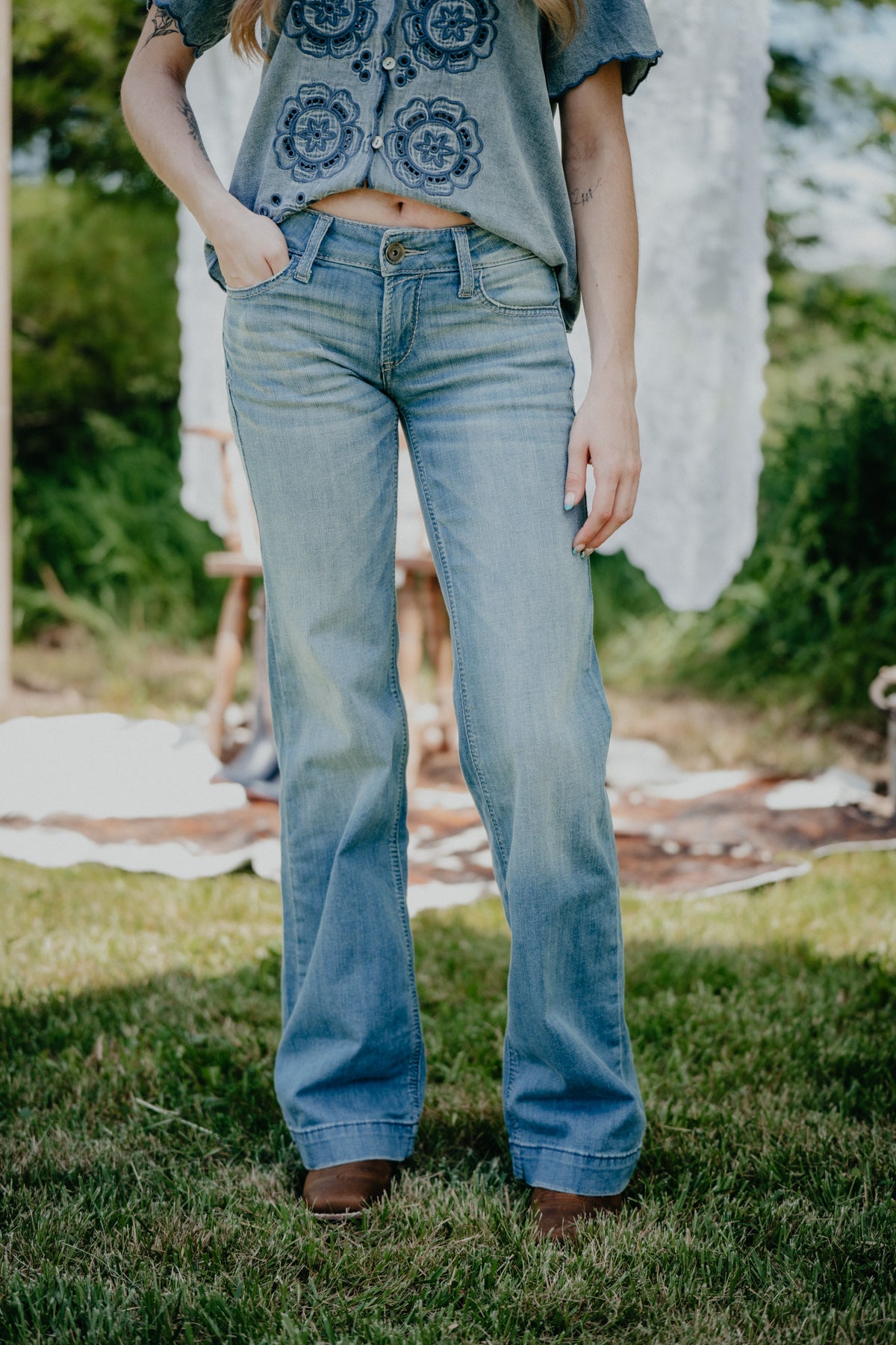 'Sherry' Mid Rise Trouser Jean by Ariat (24-34)