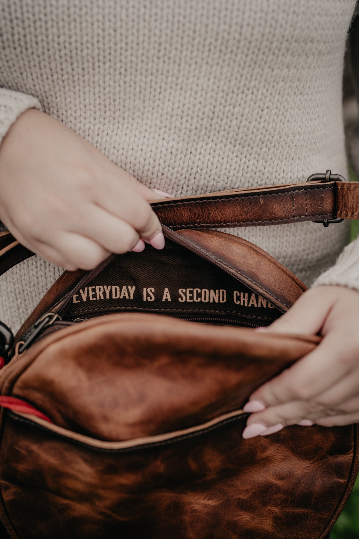 'Guadalupe' Cowhide Sage Circle Crossbody by STS Ranchwear