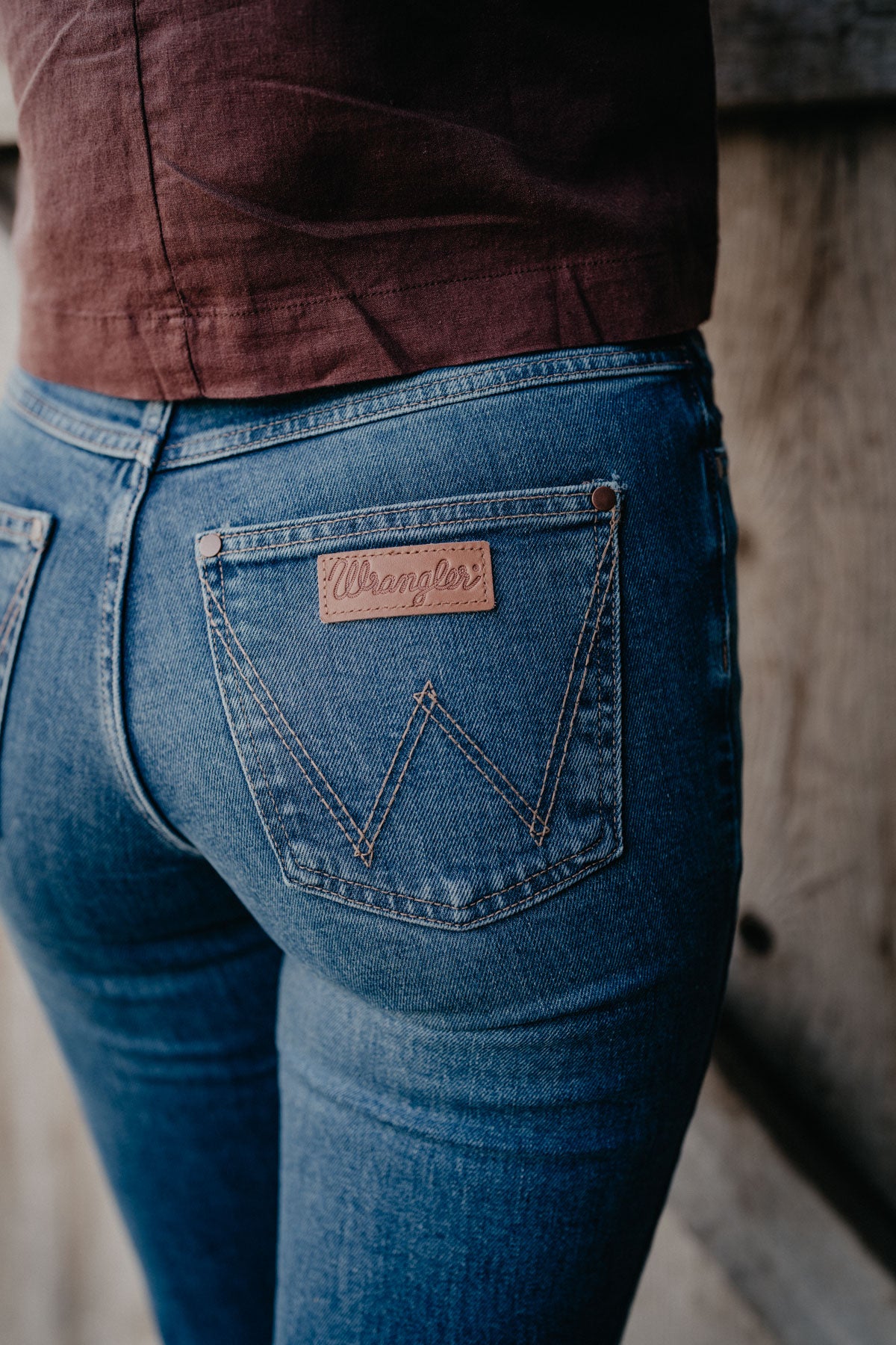 'Lillian' High Rise Rodeo Bootcut Jean by Wrangler (24-35; Inseams 32-38)
