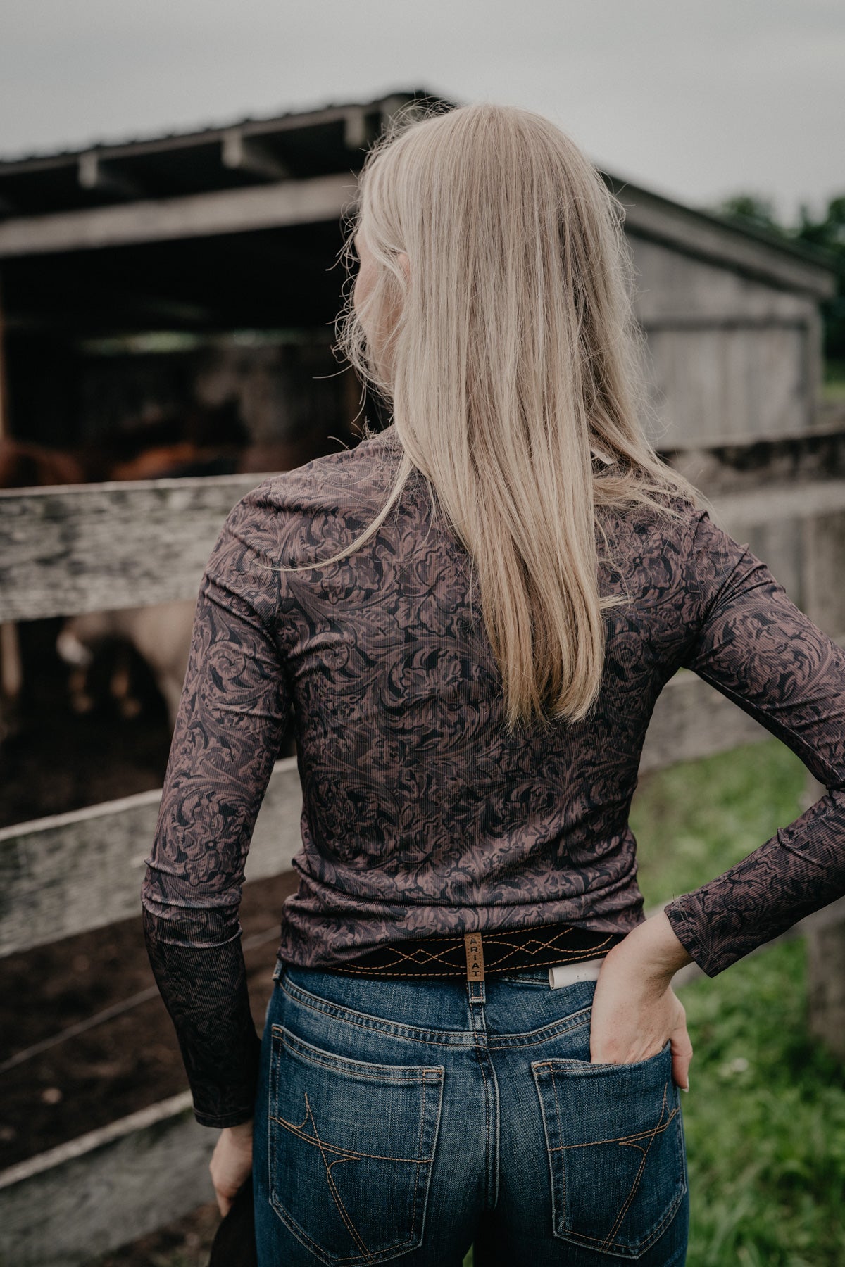 'Taylor' Tooled Leather Long Sleeve by Cruel Denim