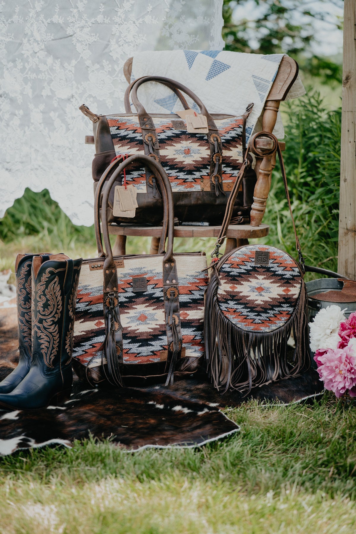 'Palomino' Guadalupe Serape Tote Bag by STS Ranchwear