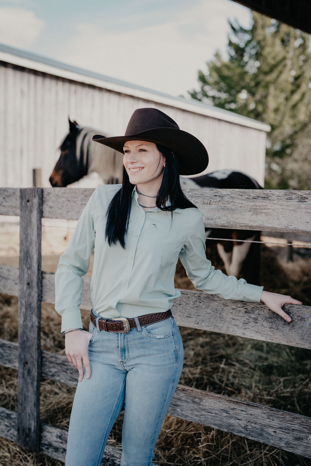 'Jemma' Women's Ariat Mint VentTek Long Sleeve Shirt (S-XXL)