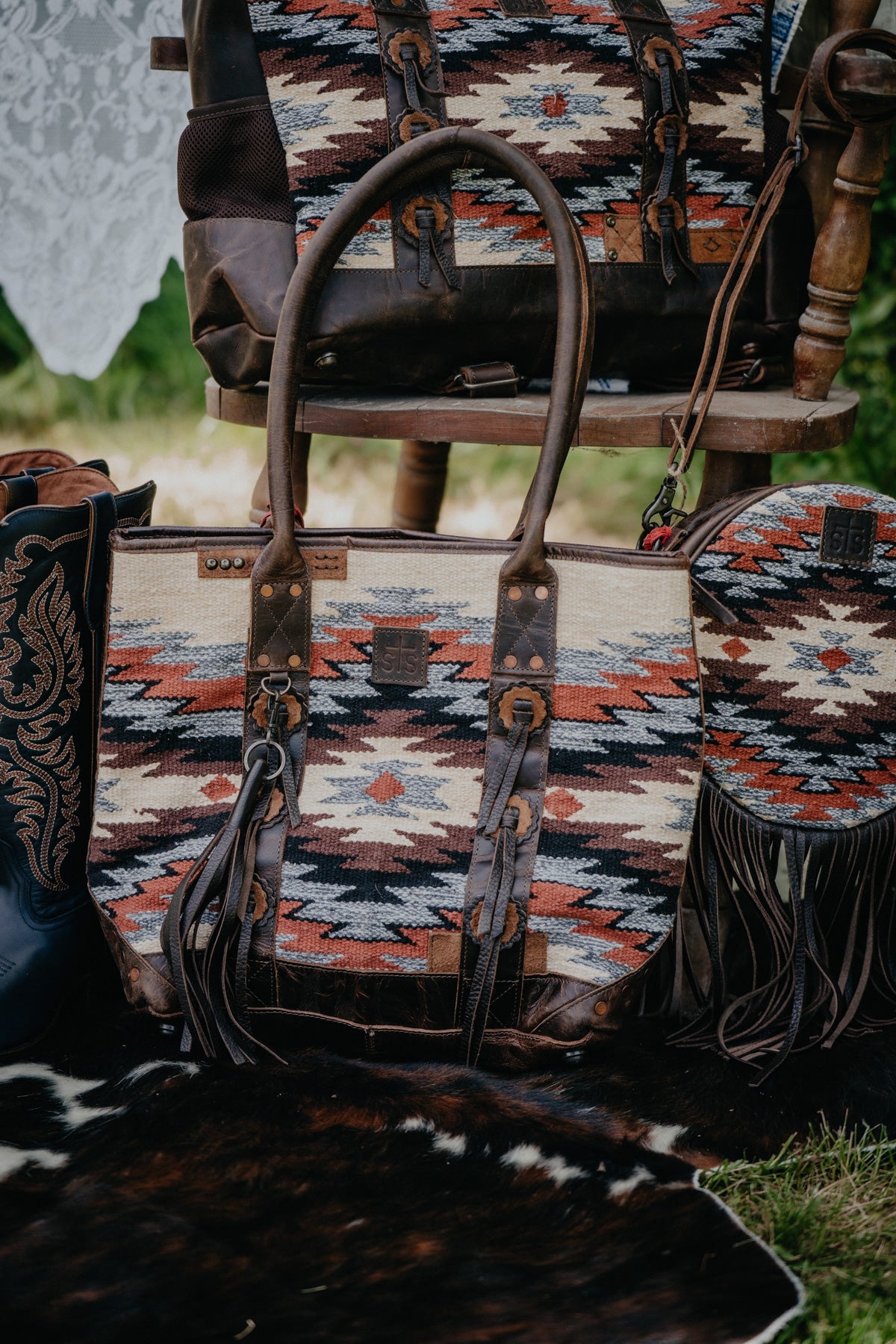 'Palomino' Guadalupe Serape Tote Bag by STS Ranchwear