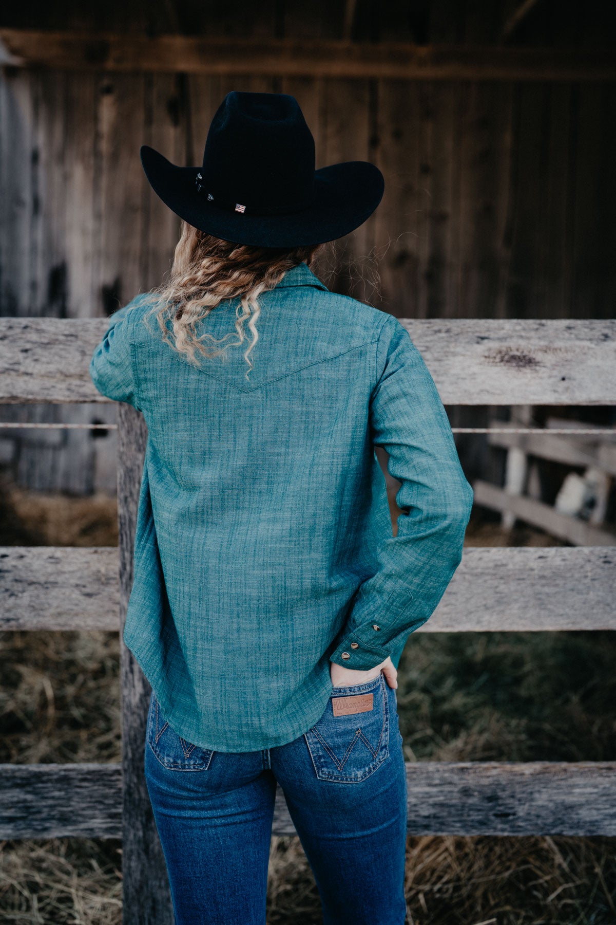 'Lacy' Kimes Ranch Dark Teal Kimes Pearl Snap (S-XXL)