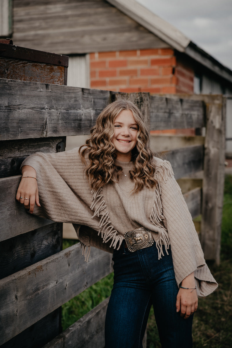 'Alexa' Women's Poncho Sweater Oatmeal Heather (XS-XXL)