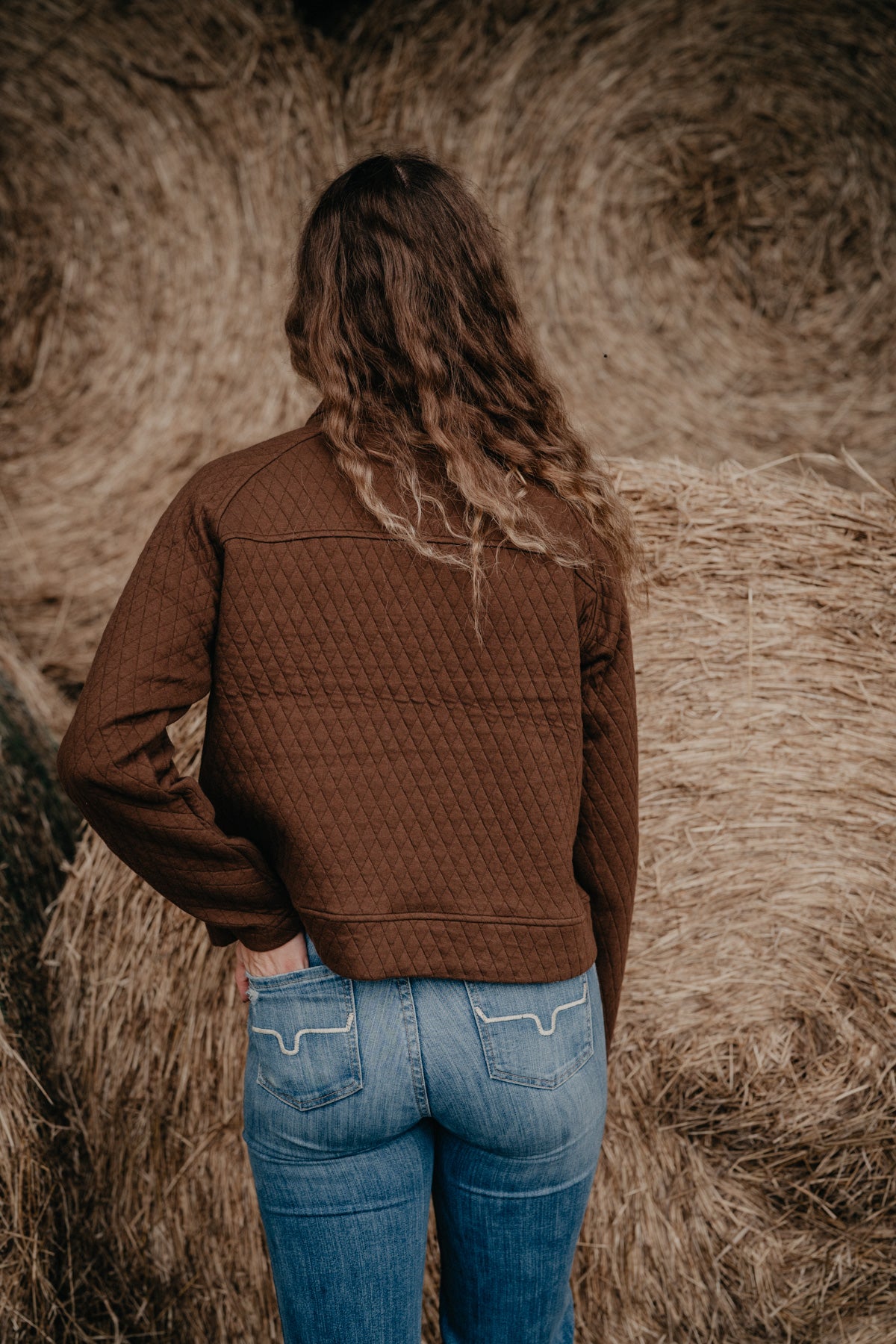 'Rita' Chocolate Brown Women's 1/4 Zip by KIMES Ranch