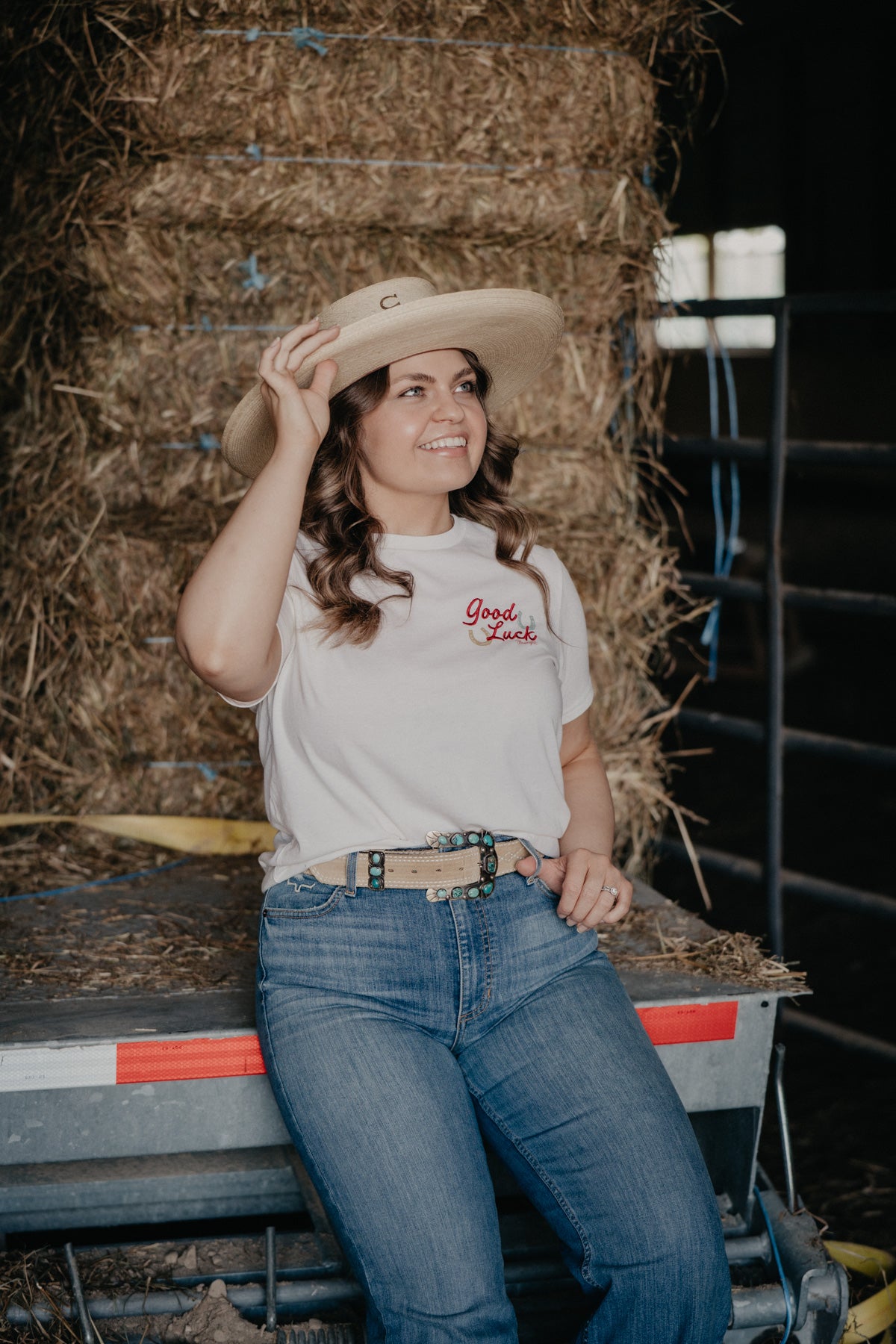 'Good Luck' Women's Wrangler Graphic Tee (XS-XXL)