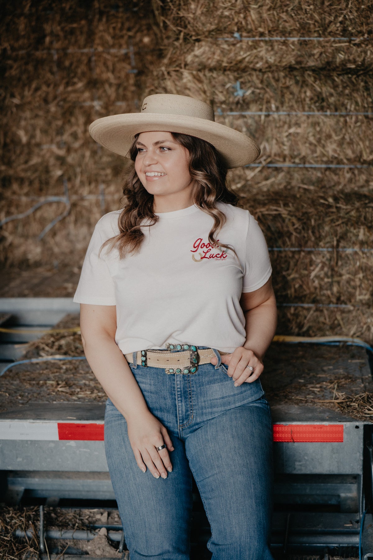 'Good Luck' Women's Wrangler Graphic Tee (XS-XXL)