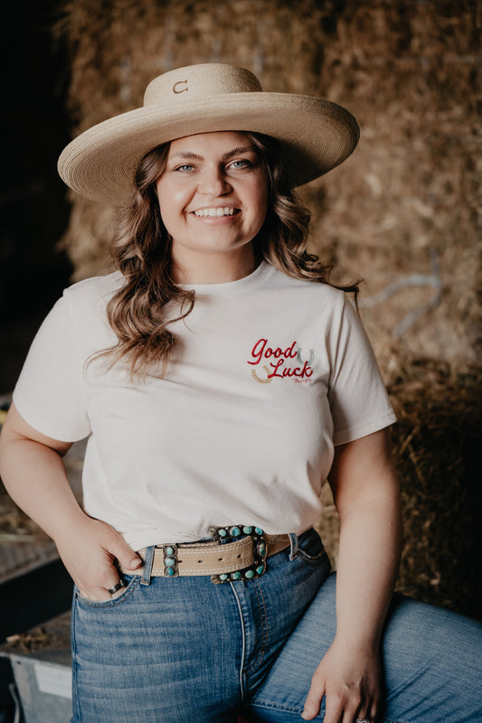 'Good Luck' Women's Wrangler Graphic Tee (XS-XXL)