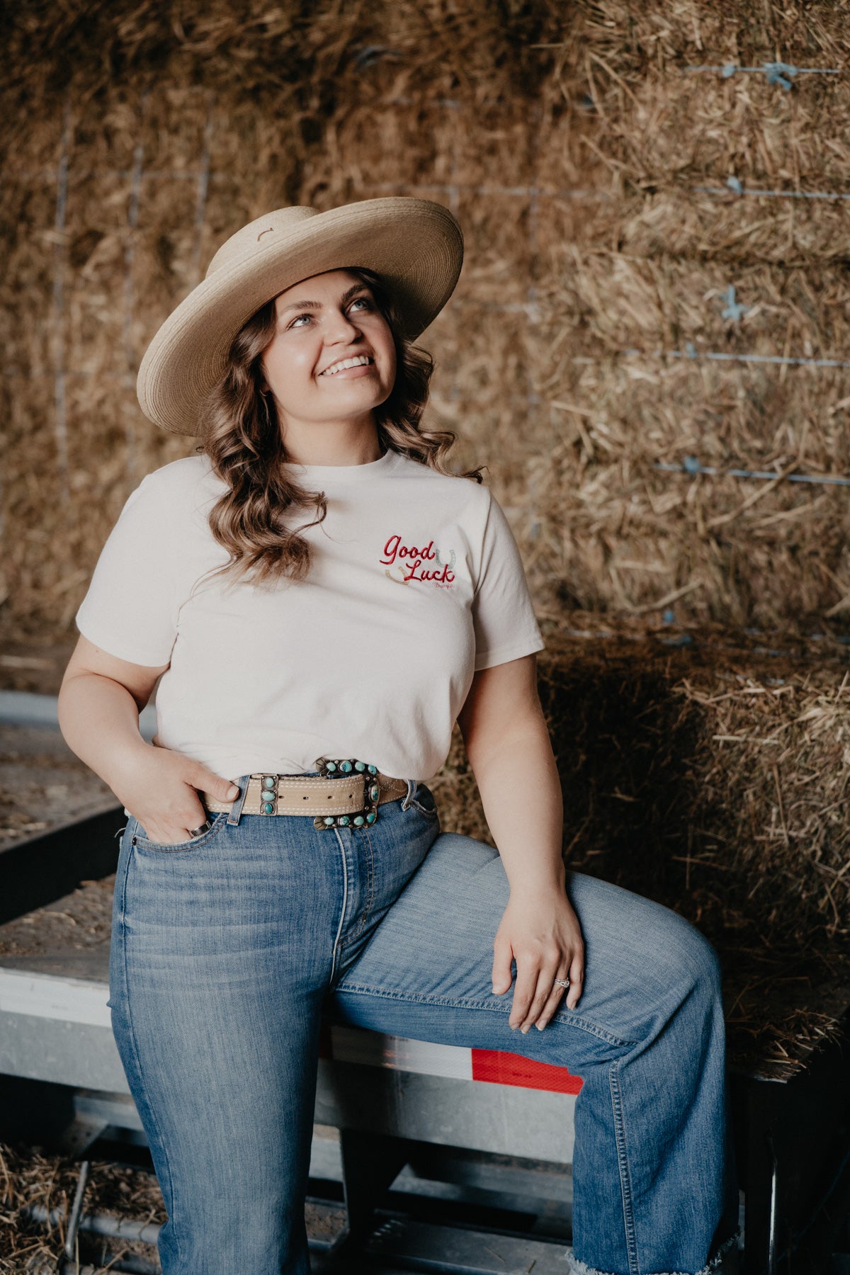 'Good Luck' Women's Wrangler Graphic Tee (XS-XXL)