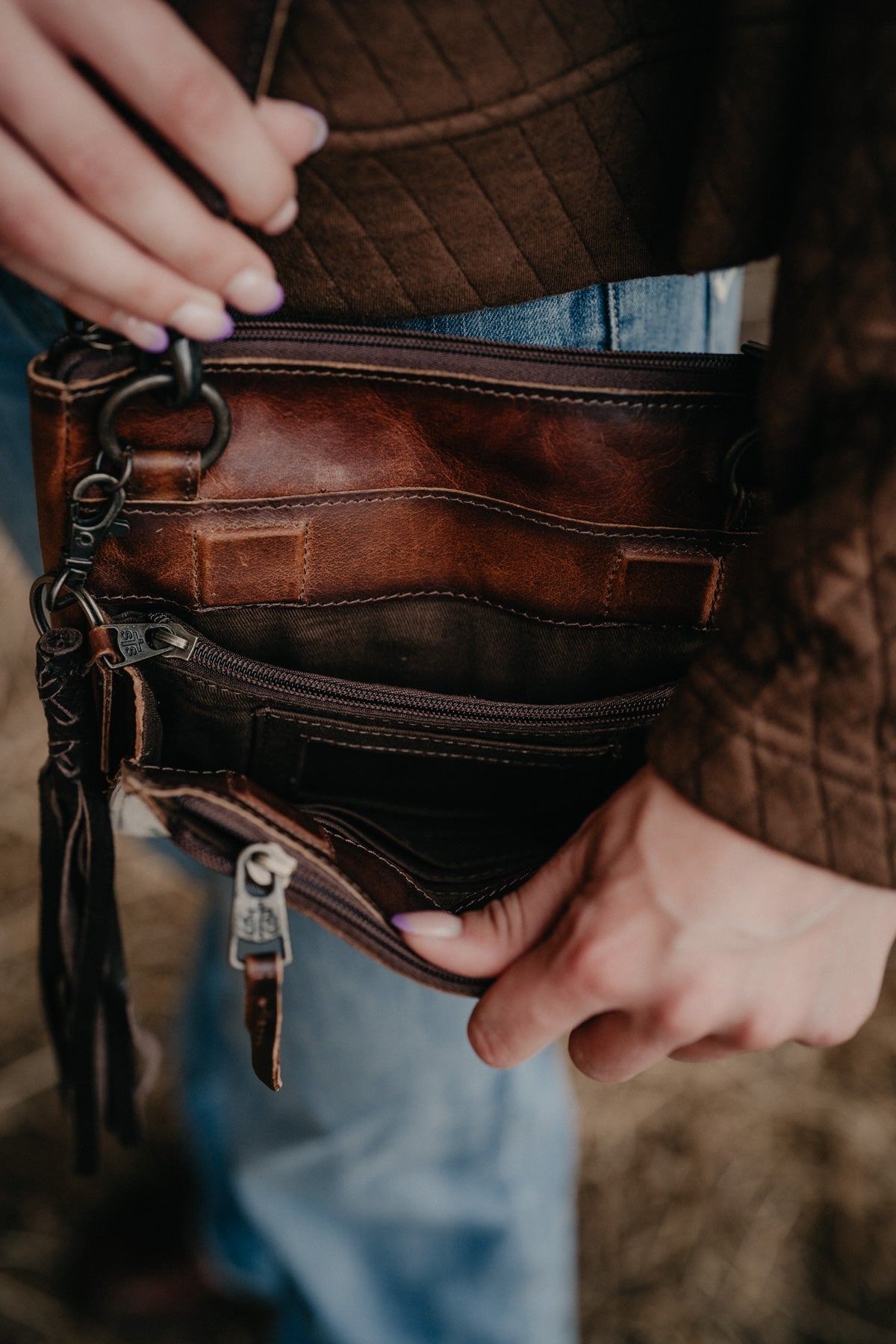 'Guadalupe' Cowhide Lily Crossbody by STS Ranchwear