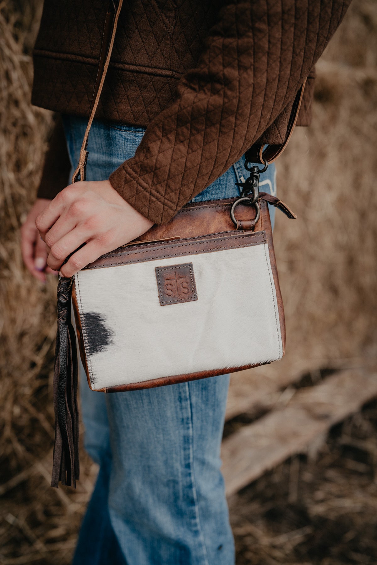 'Guadalupe' Cowhide Lily Crossbody by STS Ranchwear