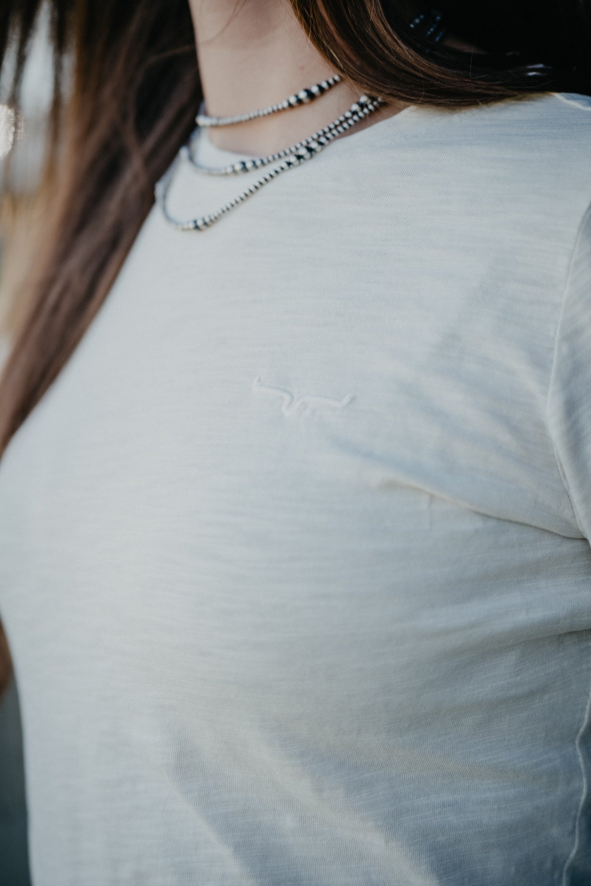 'Ainsley'  Women's Cream Long Sleeve Shirt by Kimes Ranch