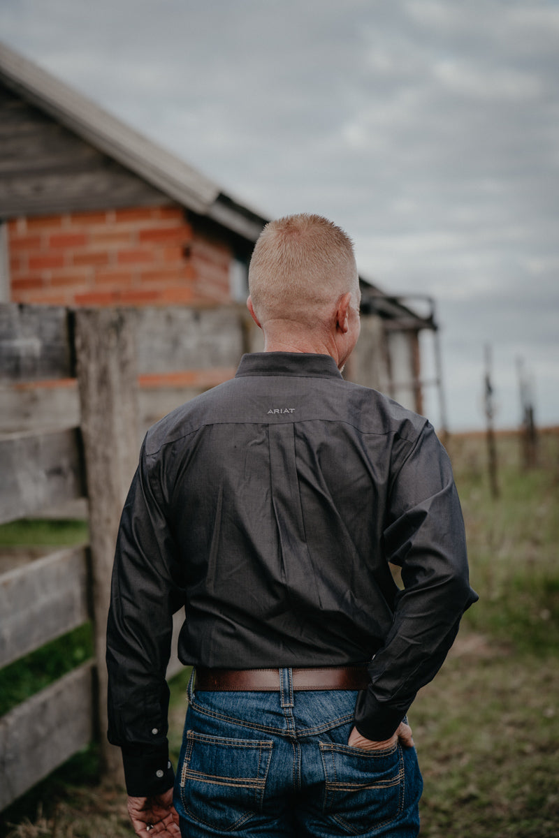 'Ledger' Men's Ariat Pinpoint Oxford Shirt (S-XXL)