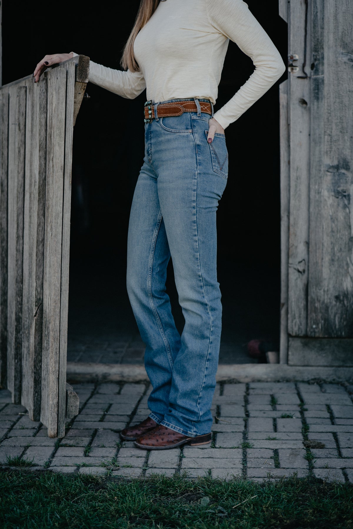'Skylar' Mid Wash Rodeo Bootcut Jean by Wrangler