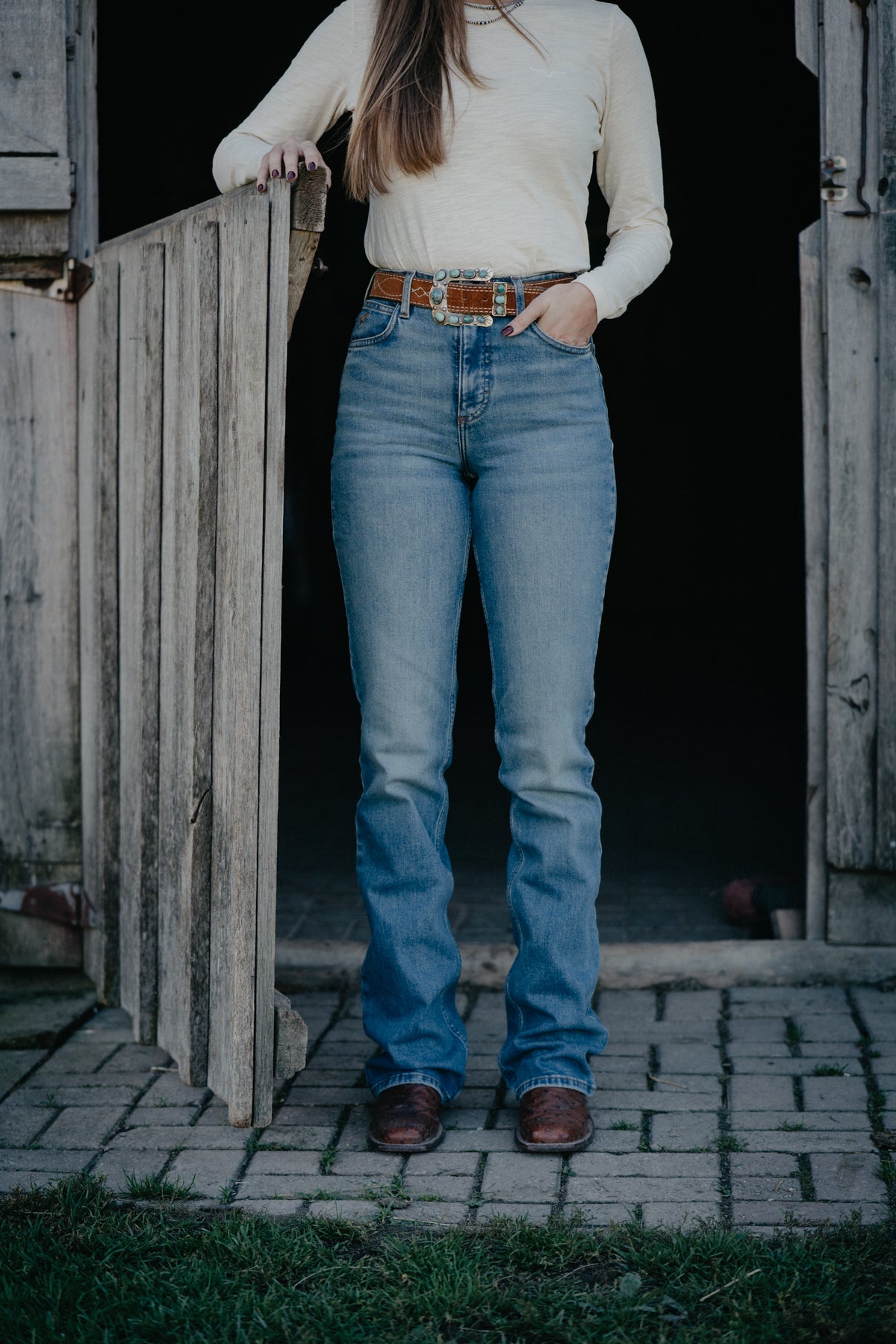 'Skylar' Mid Wash Rodeo Bootcut Jean by Wrangler
