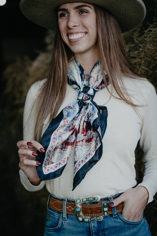 'Compadres' 34.5"x34.5" Premium Silk Wild Rag