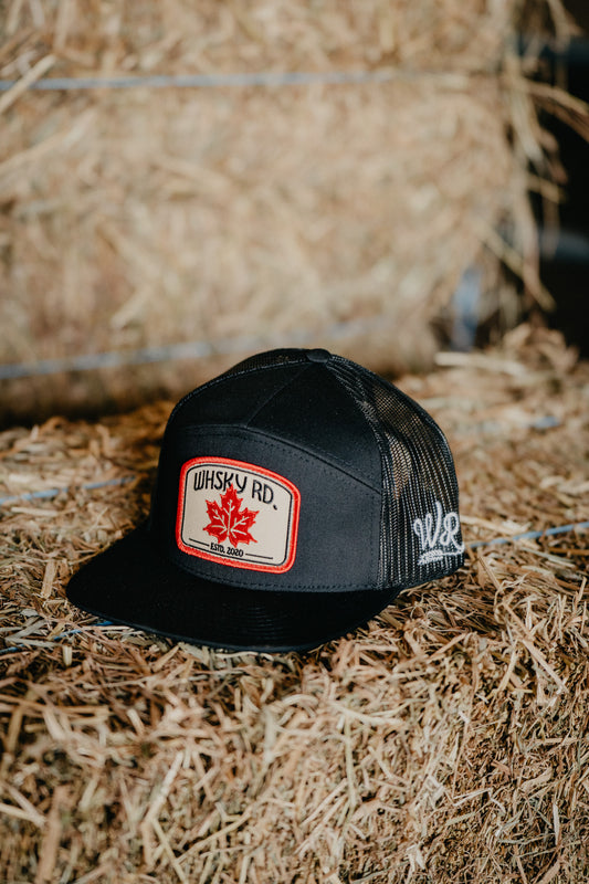 Black Canuck 7 Panel - Whiskey Road Hat Co