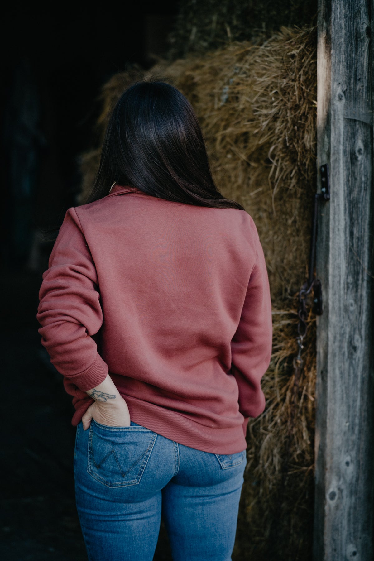 'Rosie' Women's Rose Horse Pullover by Wrangler