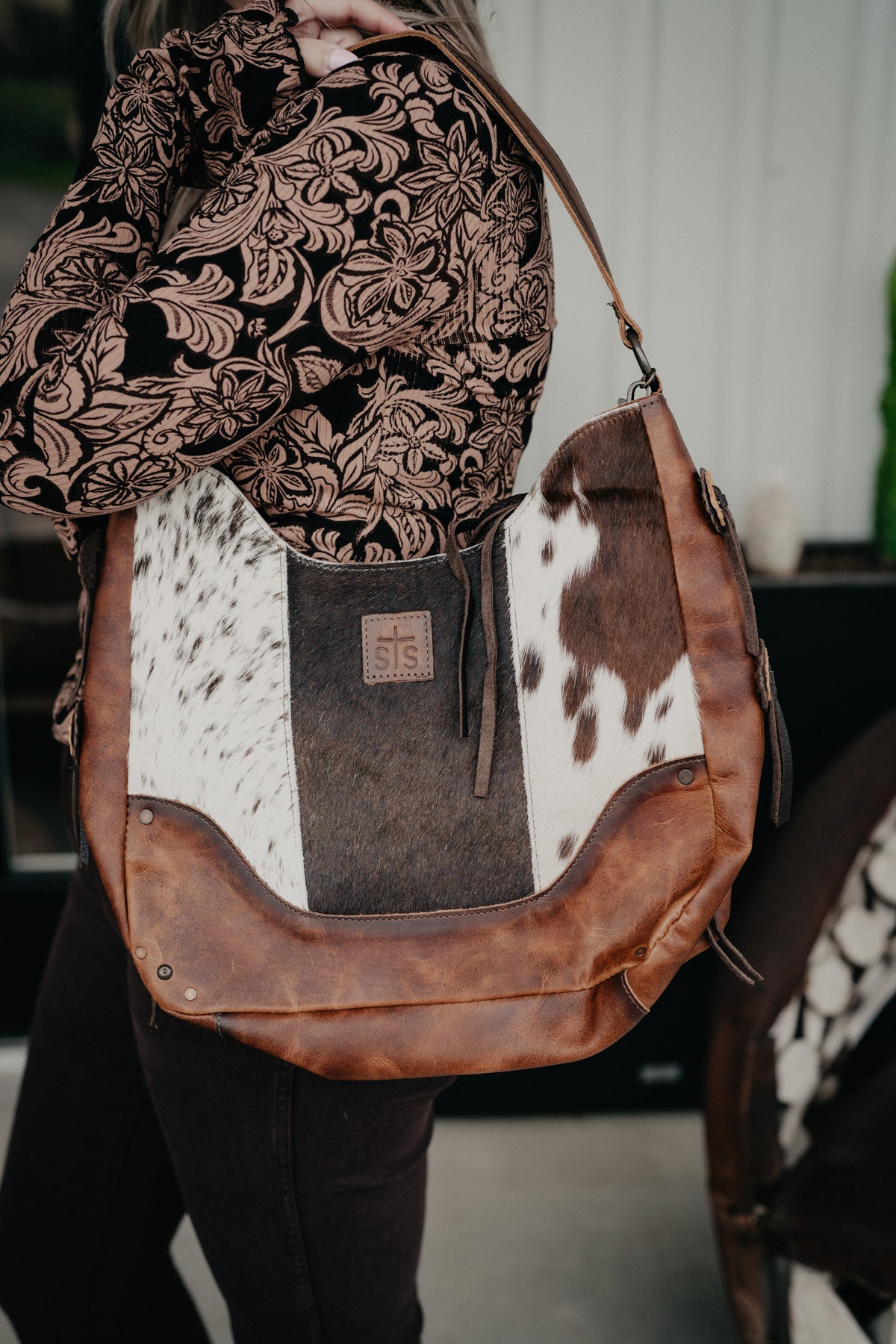 'Guadalupe' Cowhide Hobo Bag by STS Ranchwear