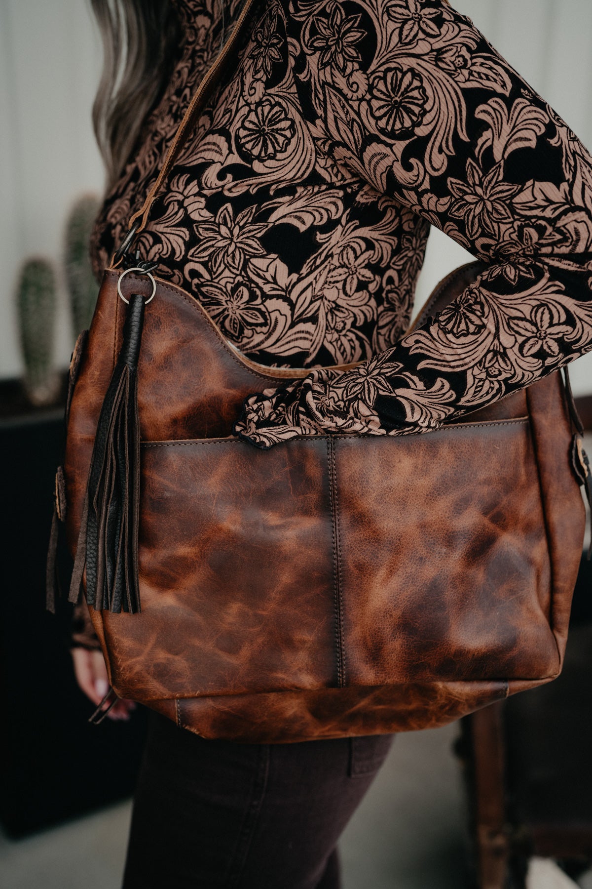 'Guadalupe' Cowhide Hobo Bag by STS Ranchwear