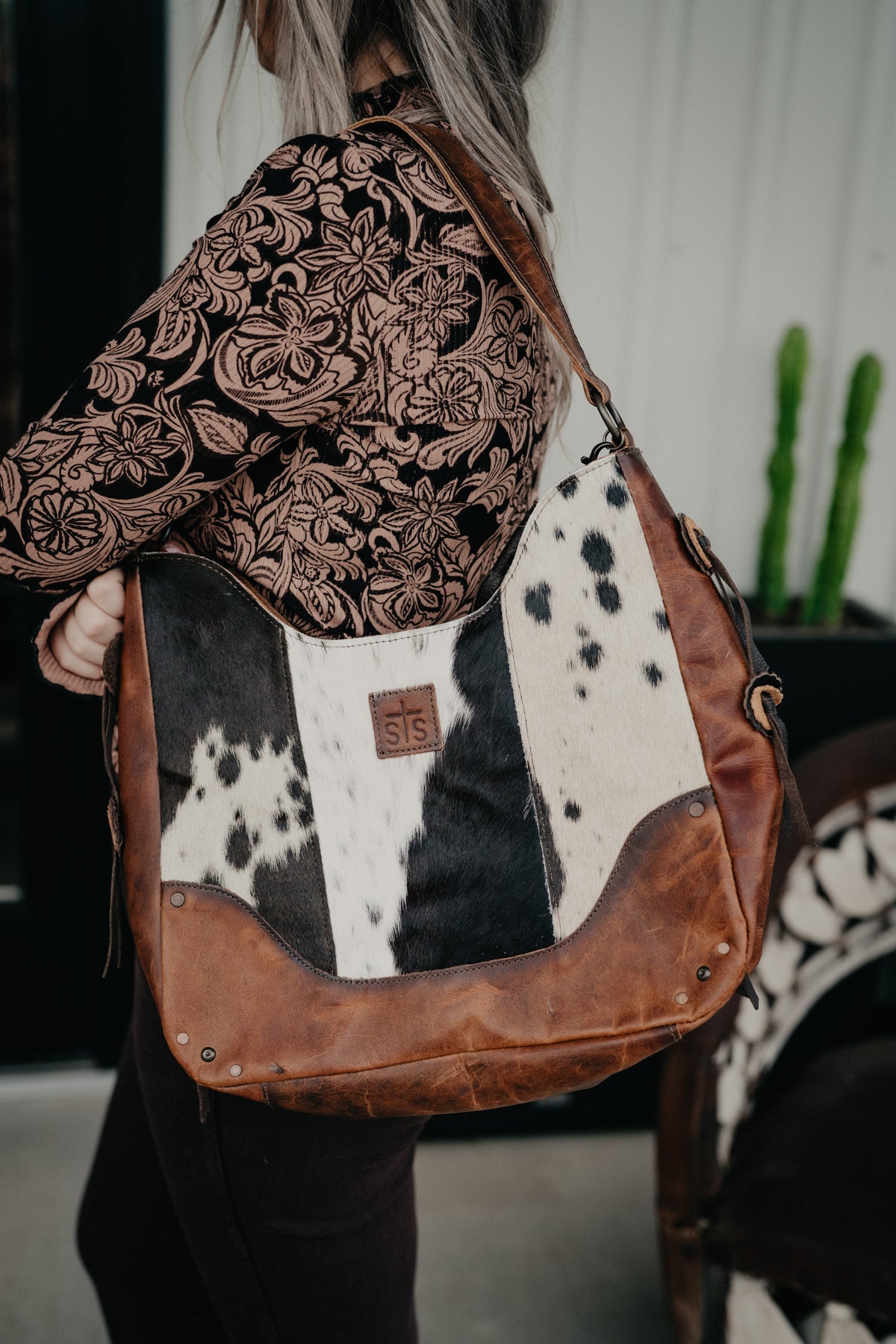 'Guadalupe' Cowhide Hobo Bag by STS Ranchwear