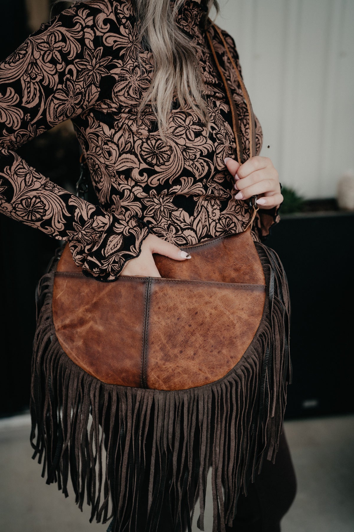 'Guadalupe' Cowhide Nelly Crossbody by STS Ranchwear