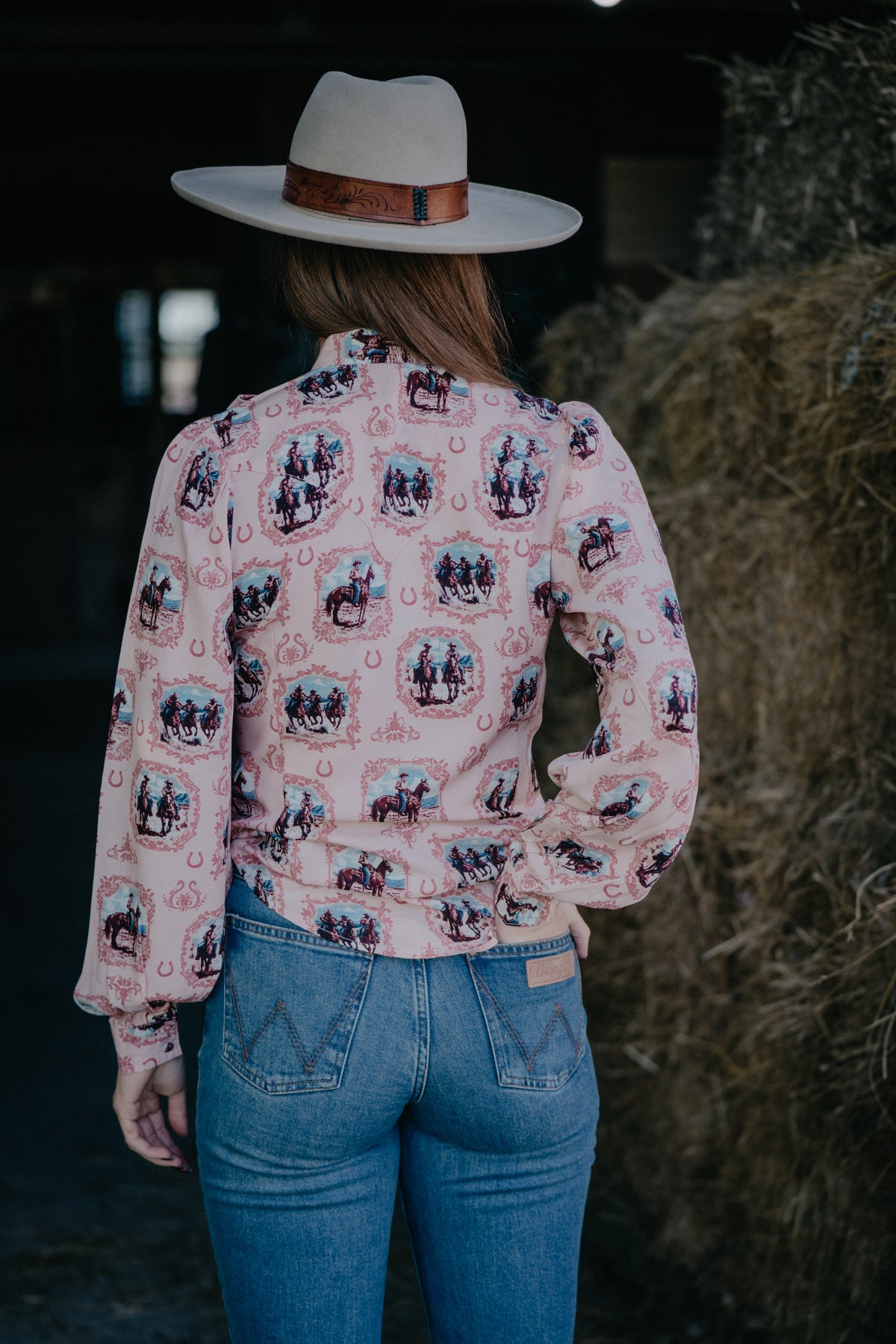 'Tie Rider' Women's Pink Long Sleeve by Wrangler