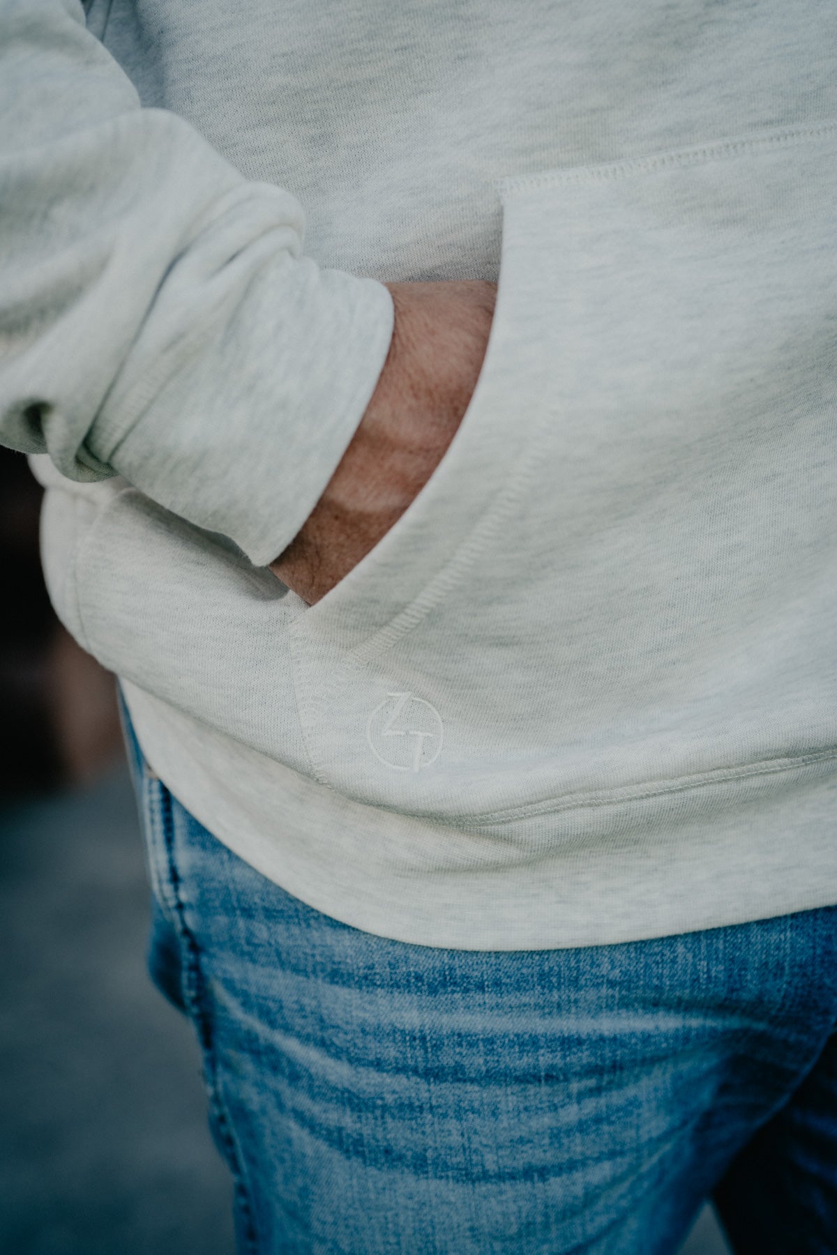 'Back Then' Oatmeal Heather Hoodie by KIMES Ranch X Zach Top