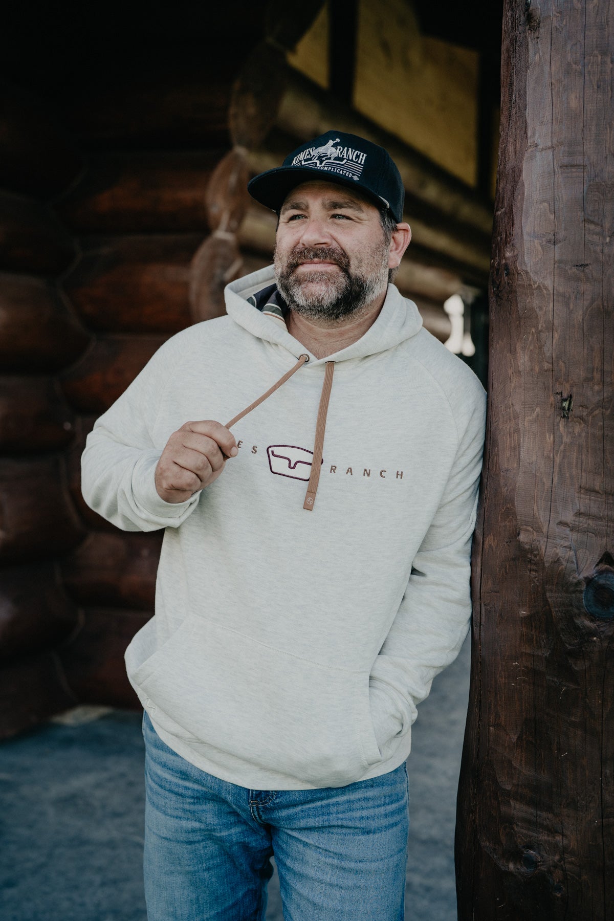 'Back Then' Oatmeal Heather Hoodie by KIMES Ranch X Zach Top